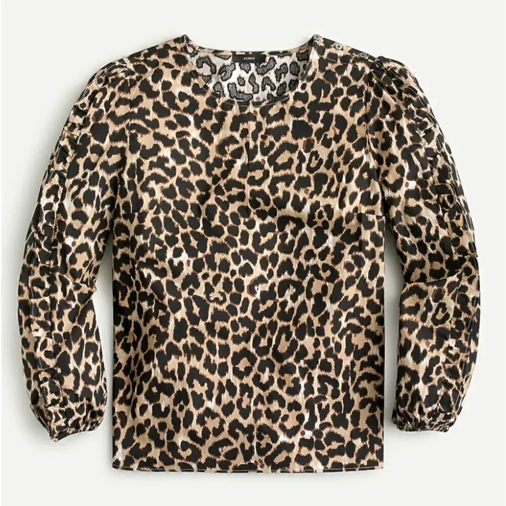 J. Crew crew leopard